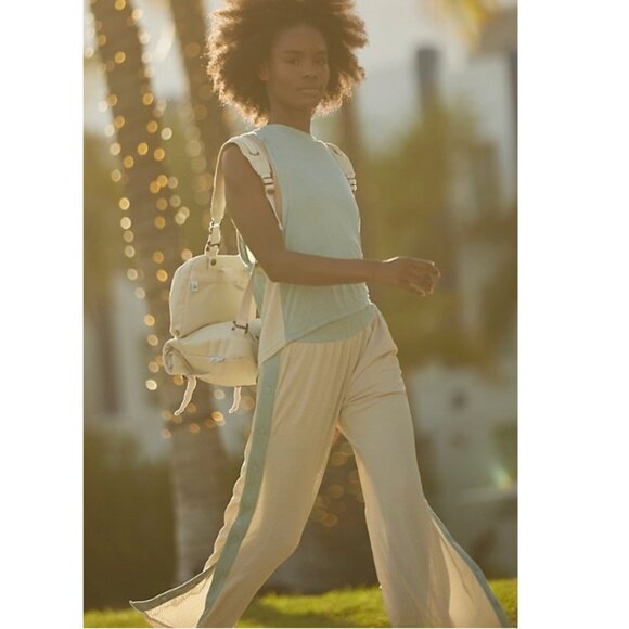 Free People Movement Nothing But Net Set Pants in Blue Combo - Picture 1 of 10